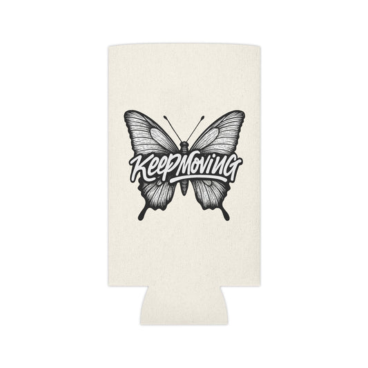 Keep Moving Butterfly Can Cooler – Insulated Beverage Koozie