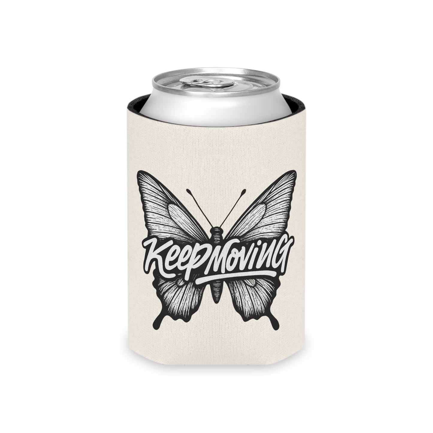 Keep Moving Butterfly Can Cooler – Insulated Beverage Koozie