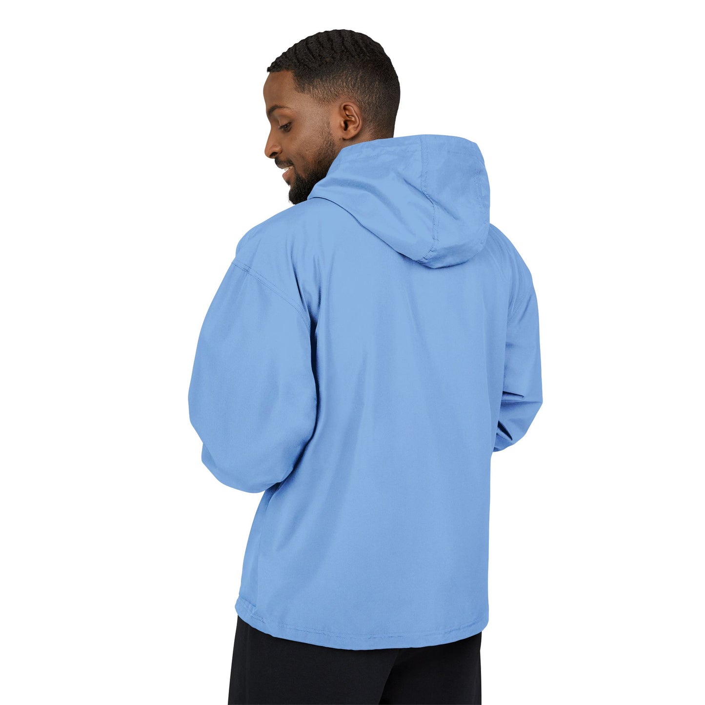 Light Blue Packable Anorak Jacket — Champion Windbreaker Pullover