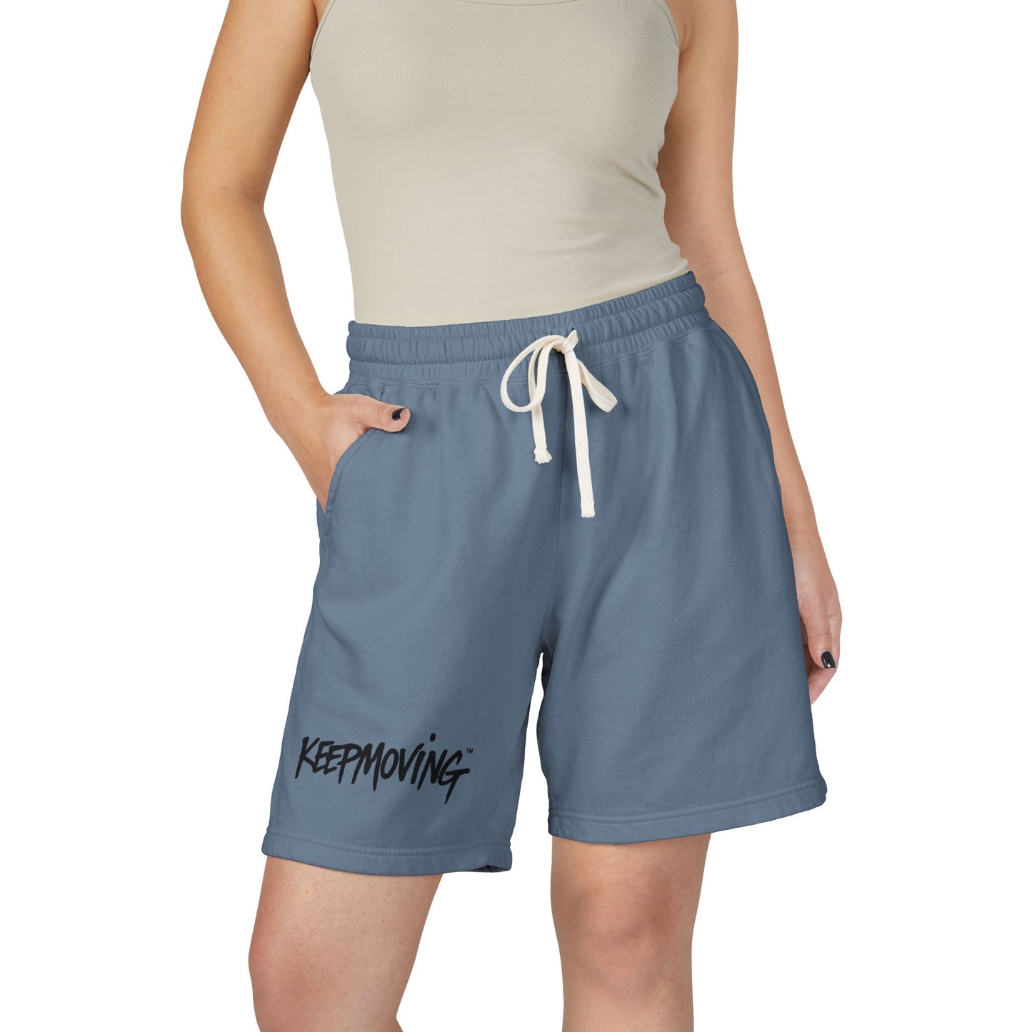 Keep Moving Fleece Sweat Shorts — Lightweight Garment-Dyed Lounge & Active Shorts