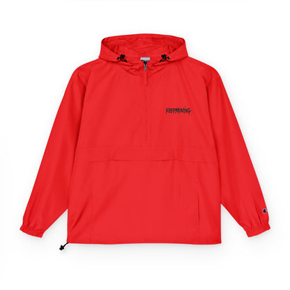 Light Blue Packable Anorak Jacket — Champion Windbreaker Pullover