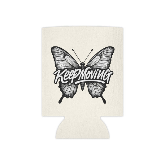 Keep Moving Butterfly Can Cooler – Insulated Beverage Koozie
