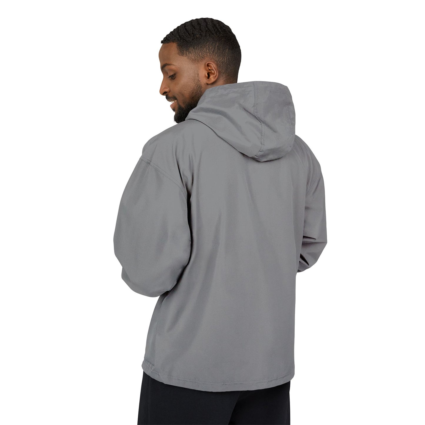 Light Blue Packable Anorak Jacket — Champion Windbreaker Pullover